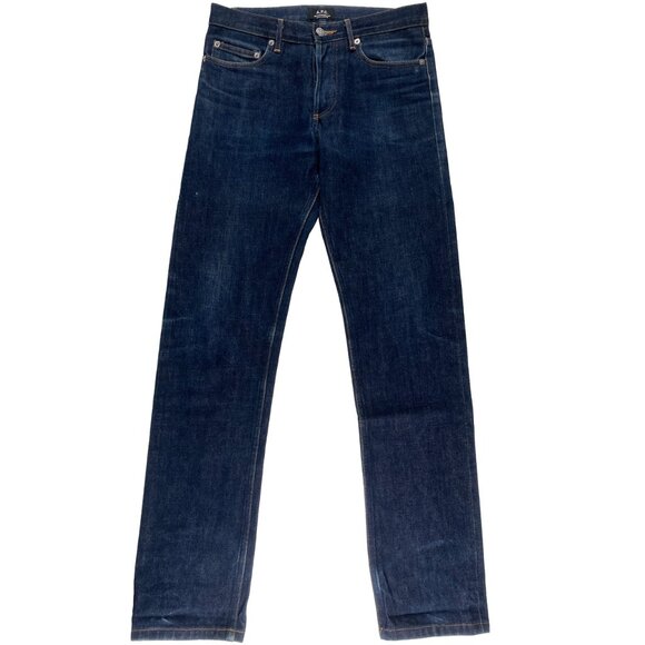A.P.C. Petit Standard Dark Wash Slim Fit Button-fly Jeans men's size 30x32 - Picture 1 of 12